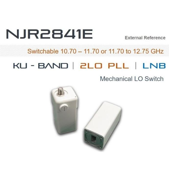 New Japan Radio NJRC Universal Ku-Band  2LO PLL LNB (Switchable Local) External Reference Model No. NJR2841E, NJR2842E, & NJR2843E series
